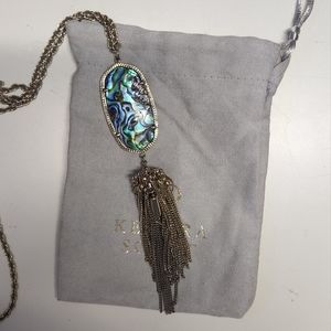 Kendra Scott Rayne Necklace | Abalone, Gold | Dust Bag Included